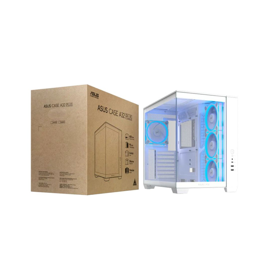TJM ASUS A32 PLUS Case , 4 Fan ARGB - White