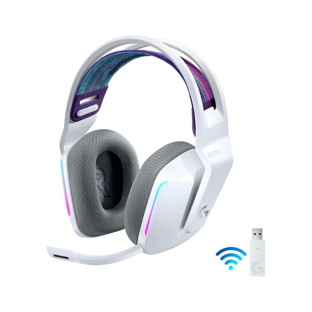 TJM Logitech G733 Lightspeed Wireless Gaming Headset - White