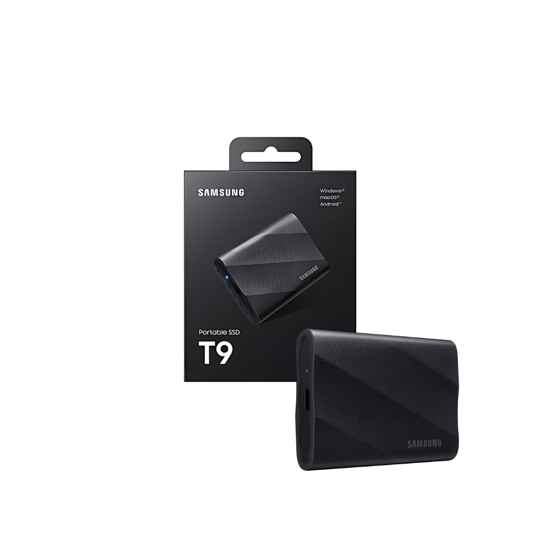 TJM Samsung T9 2TB Portable External SSD, Black