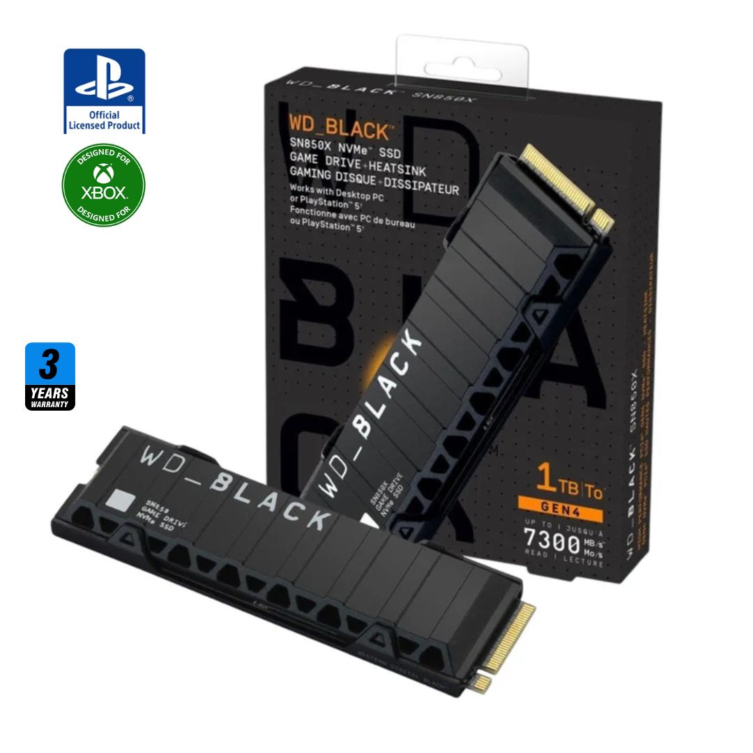 TJM WD BLACK SN850 1TB with Heatsink PCIe 4.0 NVMe