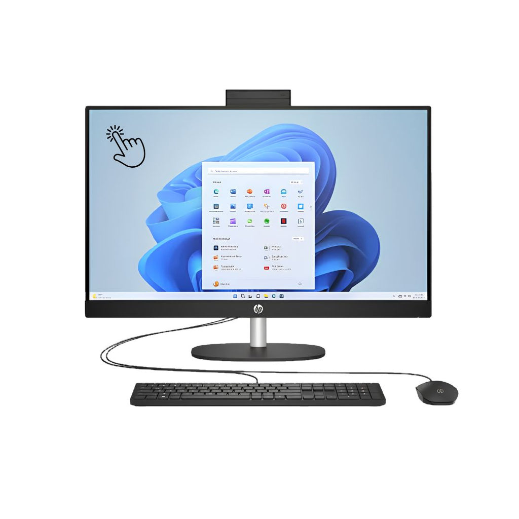 TJM All in One HP 27-CR0155NH, Intel Core i7-1355U, RAM 8GB, SSD 512GB, Intel Iris Xe Graphics, 27 FHD IPS Touch Screen, Black