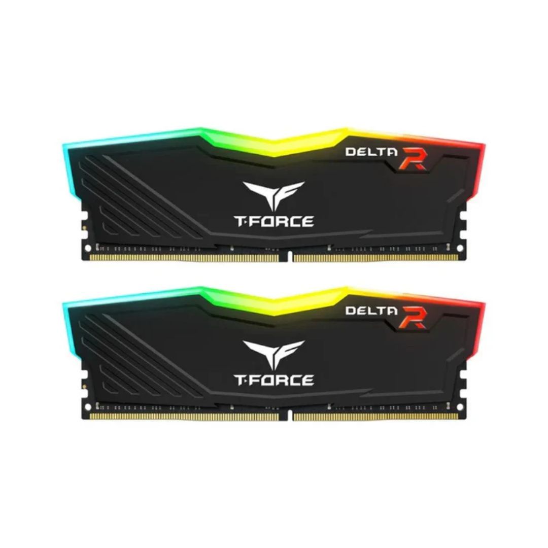 TJM TEAMGROUP T-Force Delta RGB DDR4 Ram 16GB (2x8GB) 3600MHz CL18 - Black