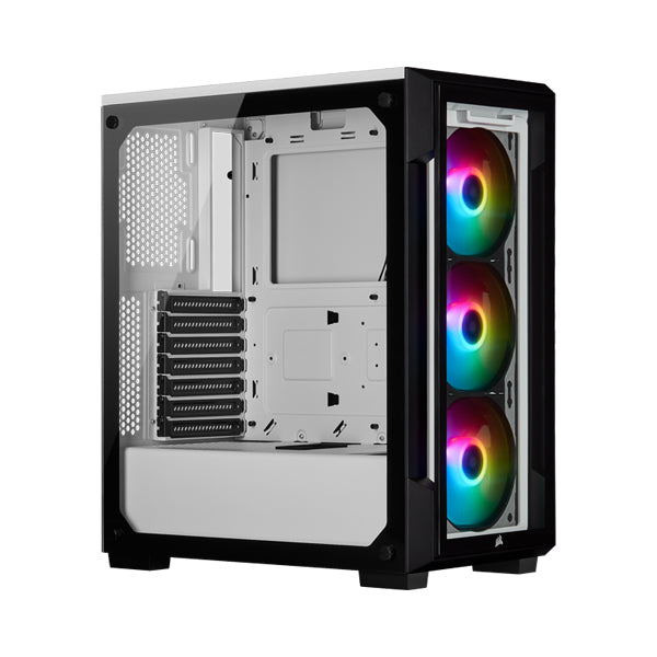 TJM Corsair iCUE 220T RGB Mid-Tower Case - White