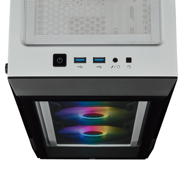 TJM Corsair iCUE 220T RGB Mid-Tower Case - White