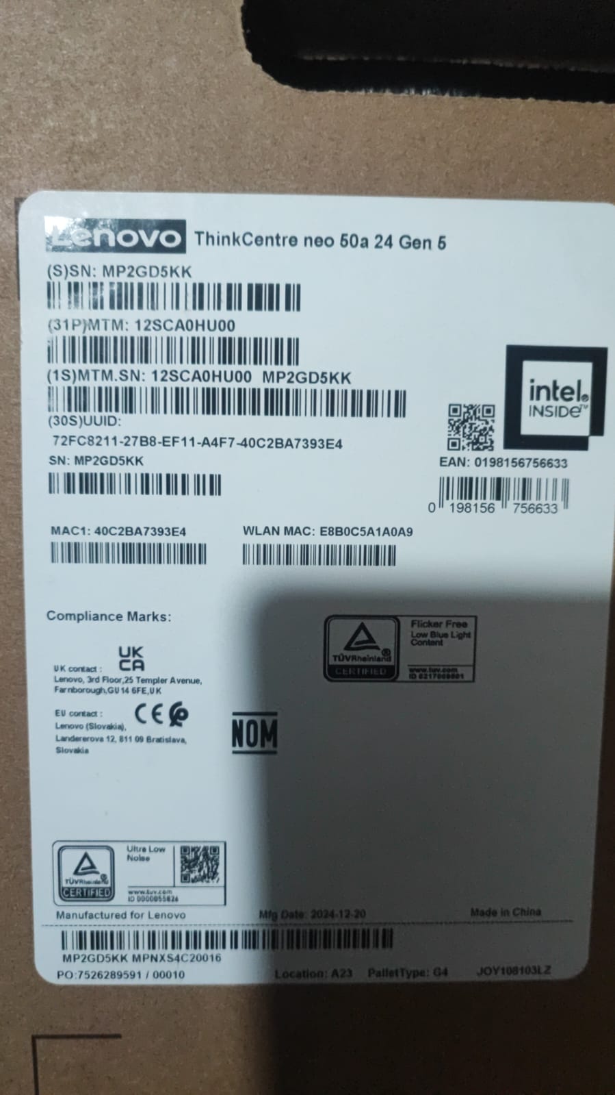 TJM All in One Lenovo ThinkCentre neo 50a (HU00), Intel Core i7-13620H, RAM 16G, 512GB SSD, Intel UHD Graphics, 24 FHD IPS, Luna Grey