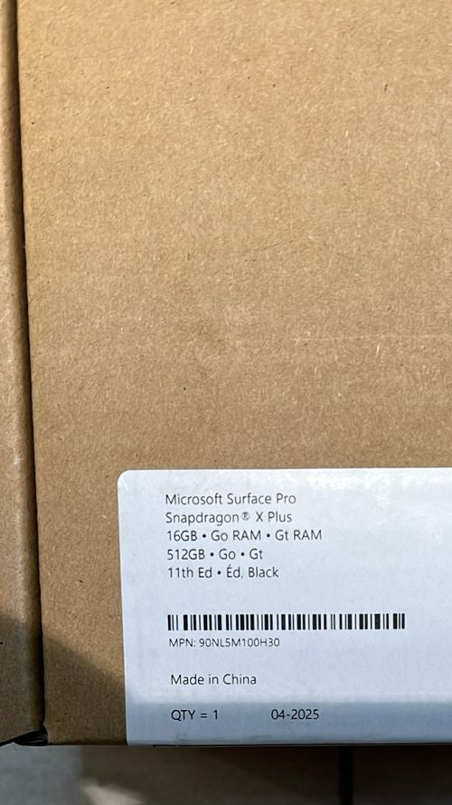 TJM Microsoft Surface Pro 11 - ZIL-00025/ZHY-00019, Snapdragon X Plus, RAM 16GB, SSD 512GB, Qualcomm Adreno, 13 inch OLED (2880 x 1920), Black