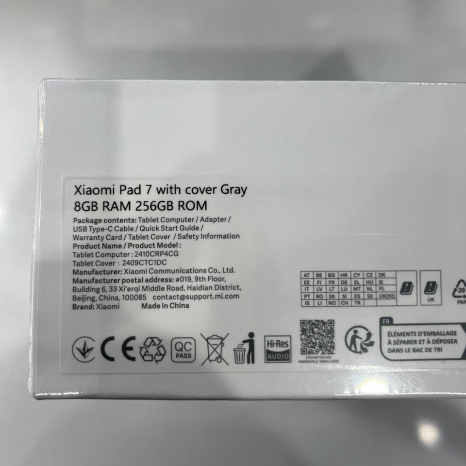 TJM Xiaomi Pad 7, Snapdragon 7+, RAM 8GB, SSD 256GB, Adreno Qualcomm, 11.2 (3200 x 2136) 144Hz, Gray