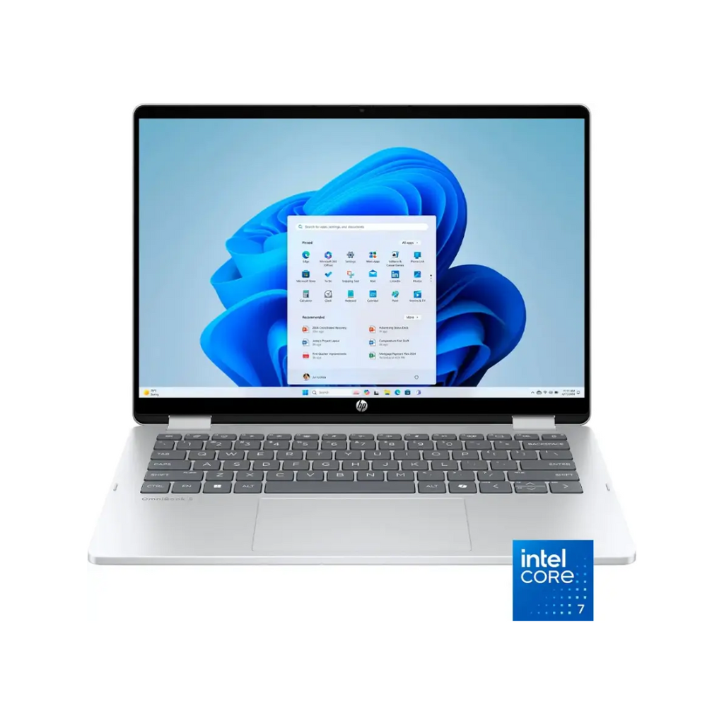 TJM HP OmniBook 5 Flip 14-FP0023DX, Intel Core 7-150U, RAM 16GB, SSD 512GB, Intel Arc 140V, 14.0 Inch WUXGA FHD+ IPS Touch, Silver