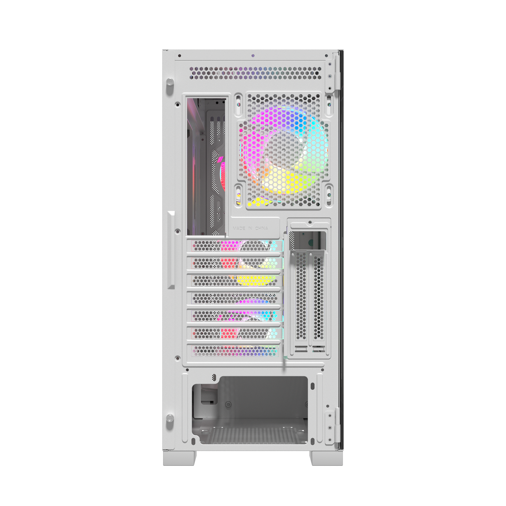 TJM Raptor 290-XL ARCTIC HAWK RGB Mid Tower Case - White