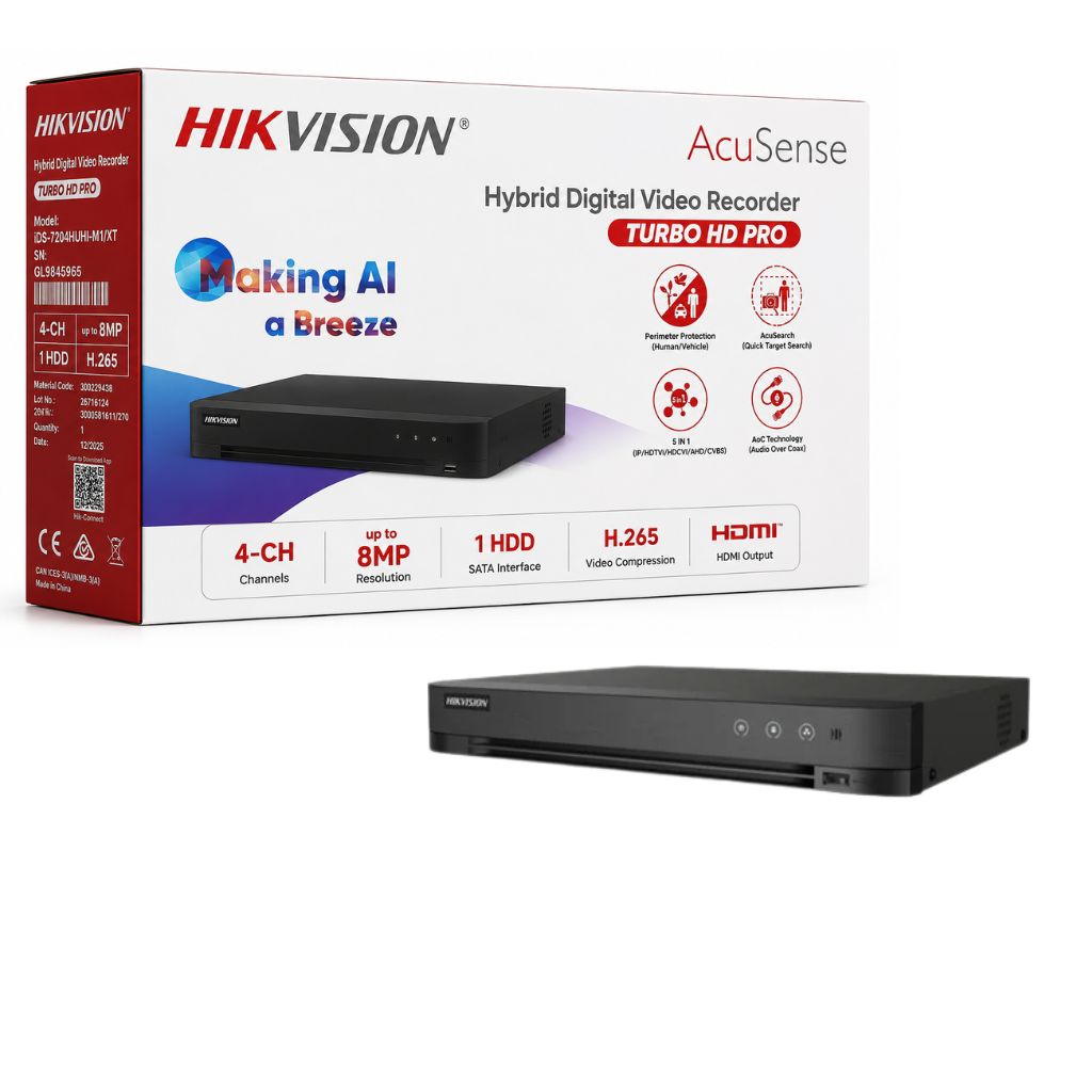 TJM HIKVISION DVR 4-CH 8MP IDS-7204HUHI-M1/XT (STD)