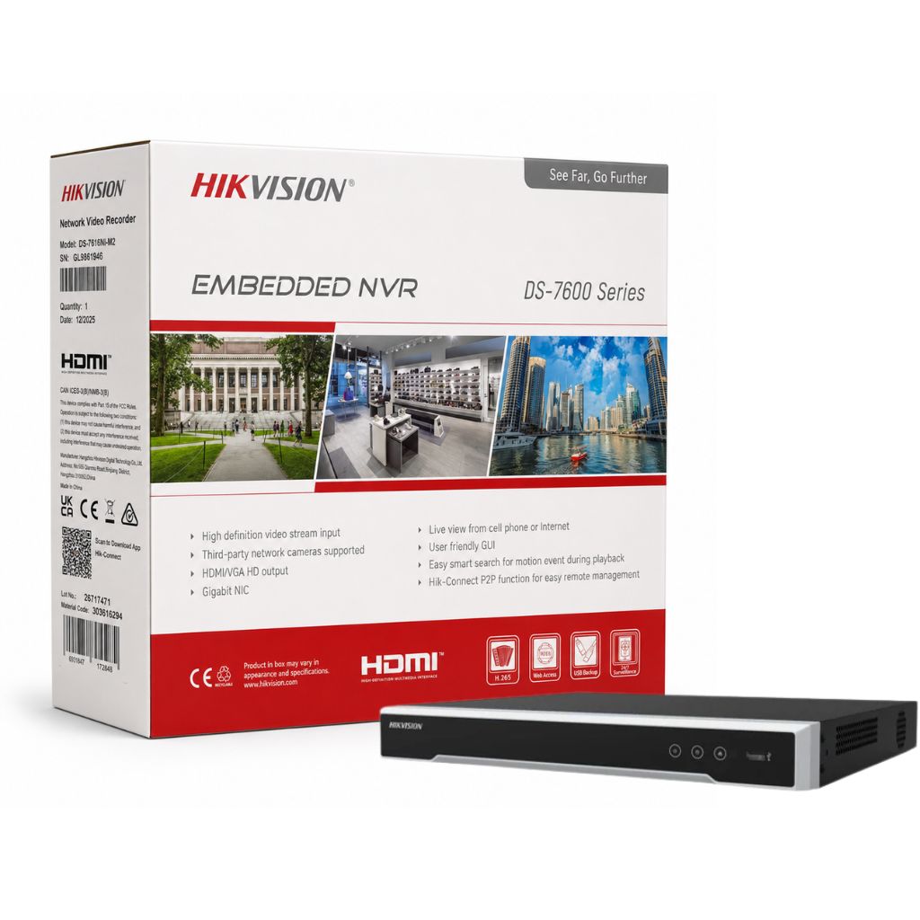 TJM Hikvision DS-7616NI-M2 16-ch 1U 8K NVR