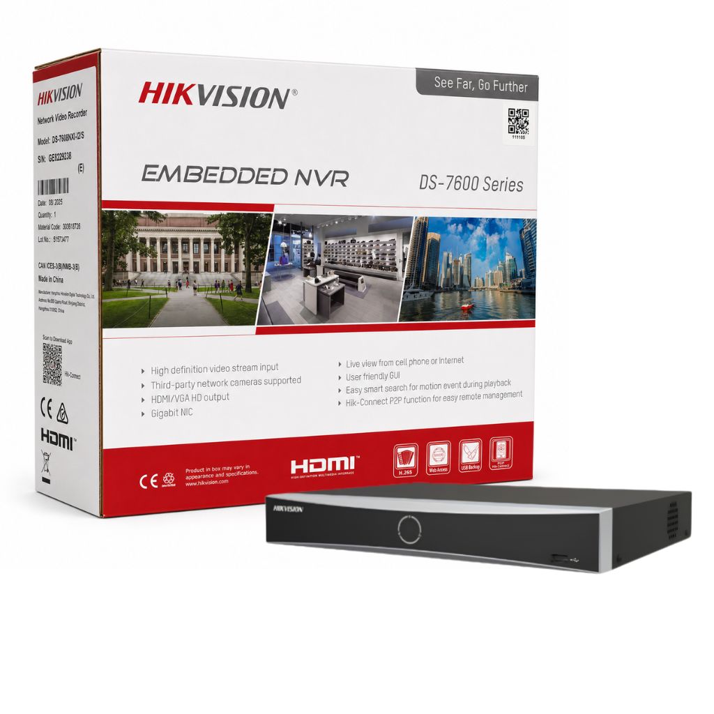 TJM Hikvision DS-7608NXI-I2/S 8-ch 1U AcuSense 4K NVR