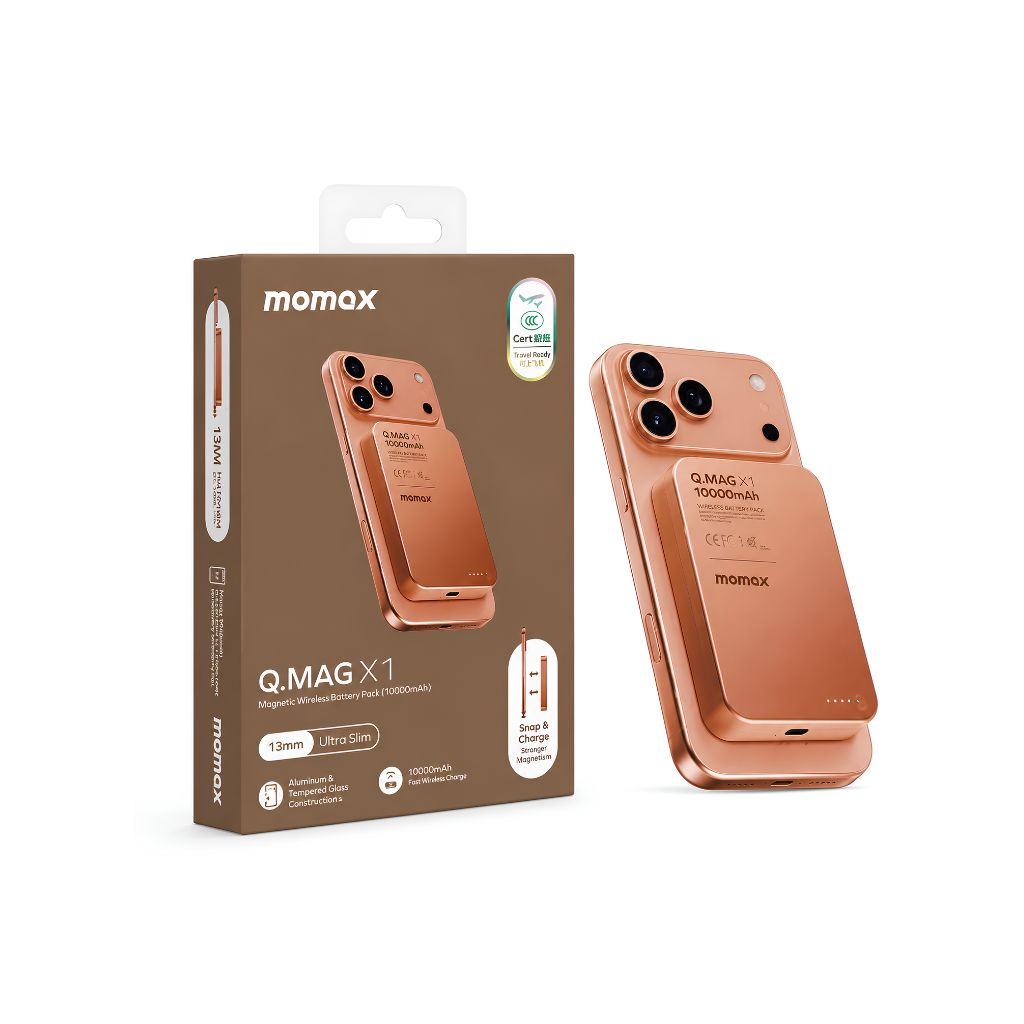 TJM Momax Q.Mag X Magnetic Wireless Power Bank 5000mAh - Orange