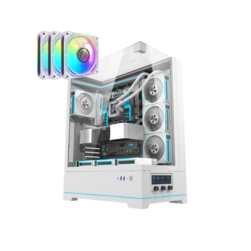 TJM DarkFlash DY450L Pro Mid Tower Case - White