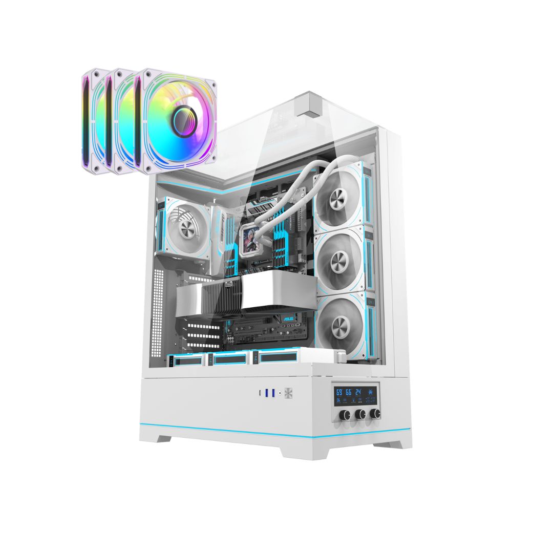 TJM DarkFlash DY450L Pro Mid Tower Case - White