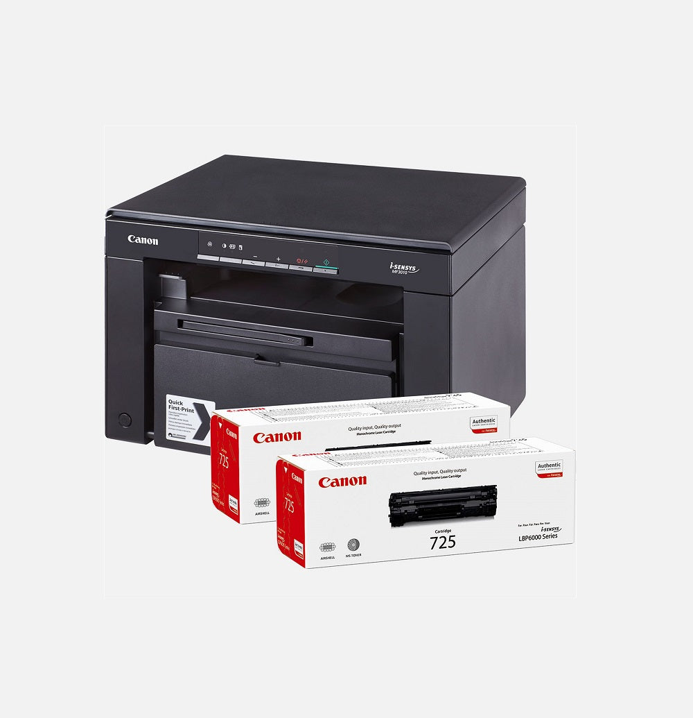 TJM Canon i-SENSYS MF3010 Digital Multifunction Laser Printer and Scanner (Black & White)