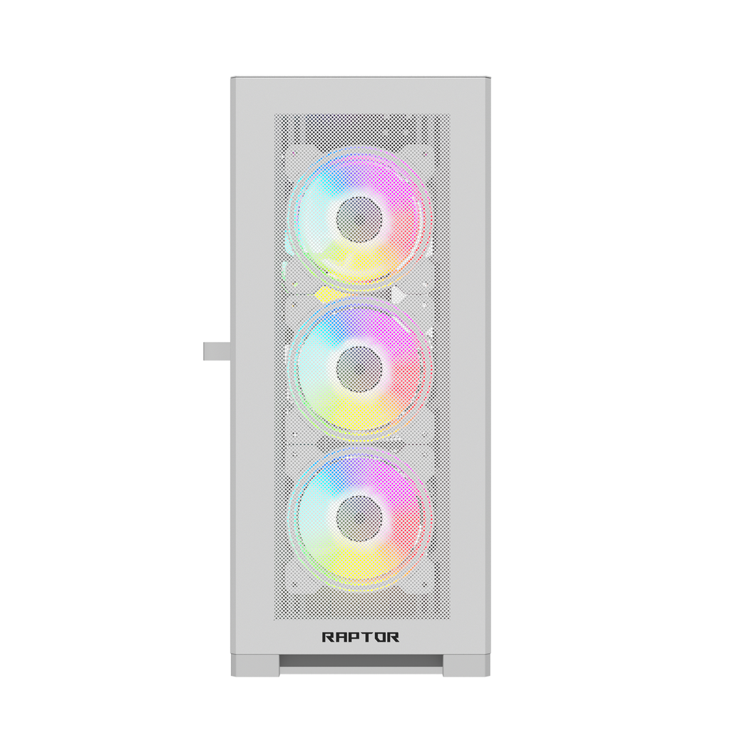 TJM Raptor 290-XL ARCTIC HAWK RGB Mid Tower Case - White