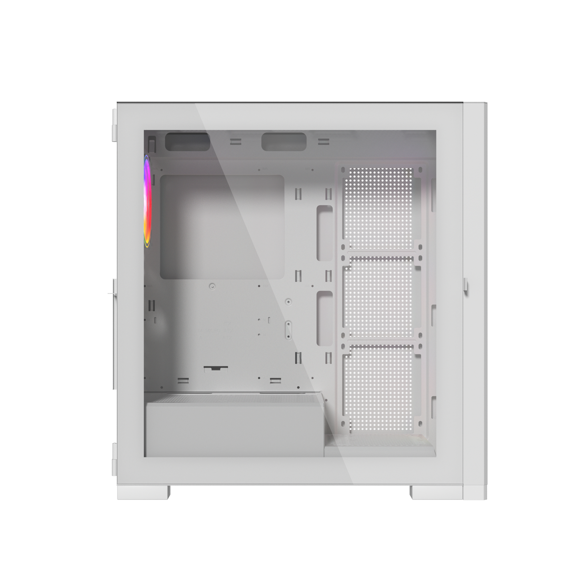 TJM Raptor 290-XL ARCTIC HAWK RGB Mid Tower Case - White