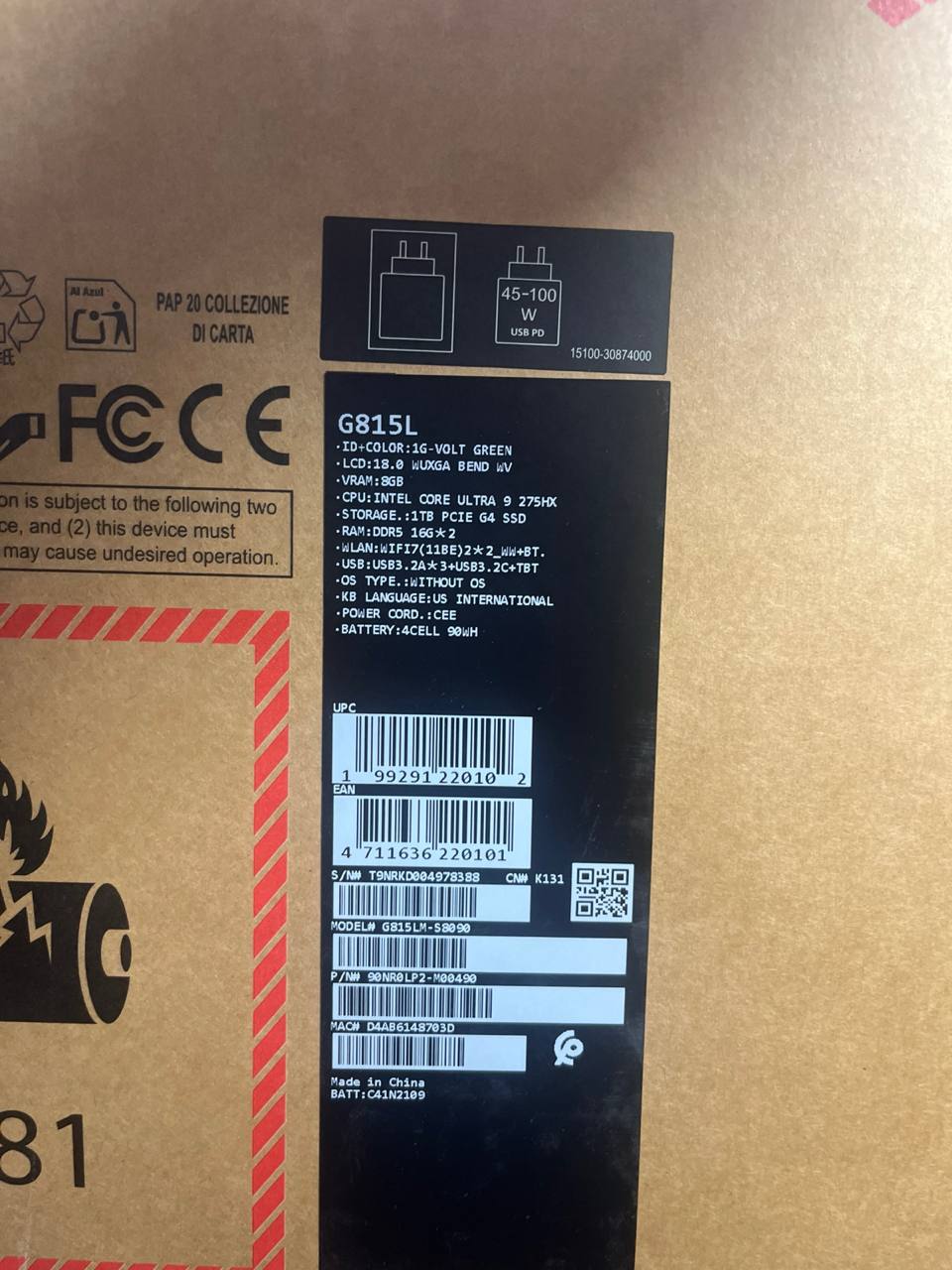 TJM ASUS ROG Strix G18 G815LM-S8090, Intel Core Ultra 9-275HX, RAM 32GB, 1TB SSD, NVIDIA RTX 5060 8GB, 18.0 FHD+ WUXGA 144Hz, Volt Green