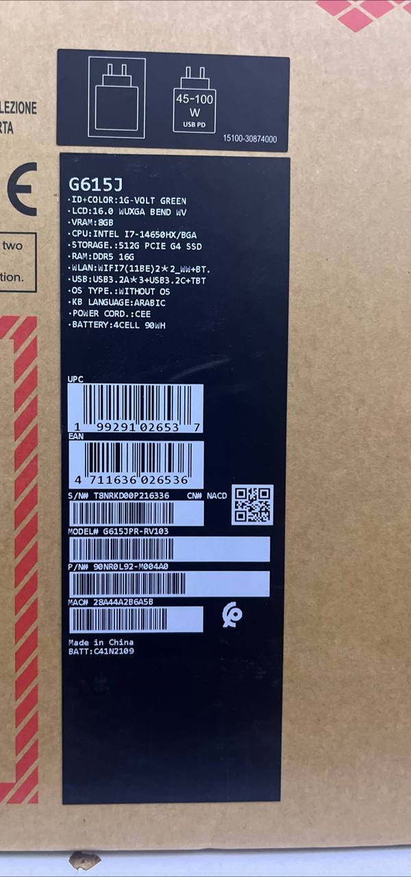 TJM ASUS ROG Strix G16 G615JPR-RV103, Intel Core i7-14650HX, RAM 16GB, SSD 512GB, NVIDIA RTX 5070 8GB, 16.0 Inch WUXGA FHD+ 165Hz, Volt Green